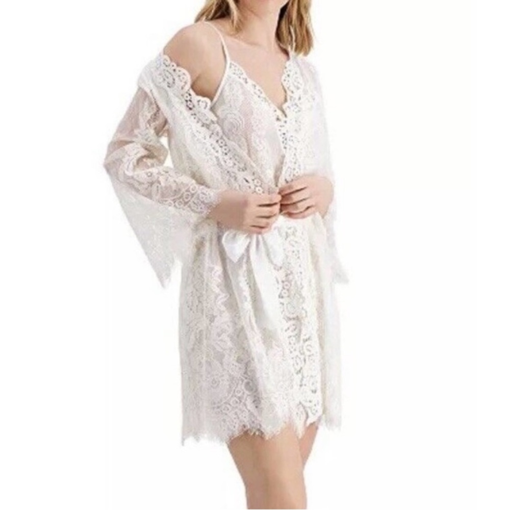 INC Ivory Lace Nightgown and Robe, Bridal